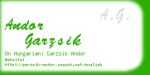 andor garzsik business card